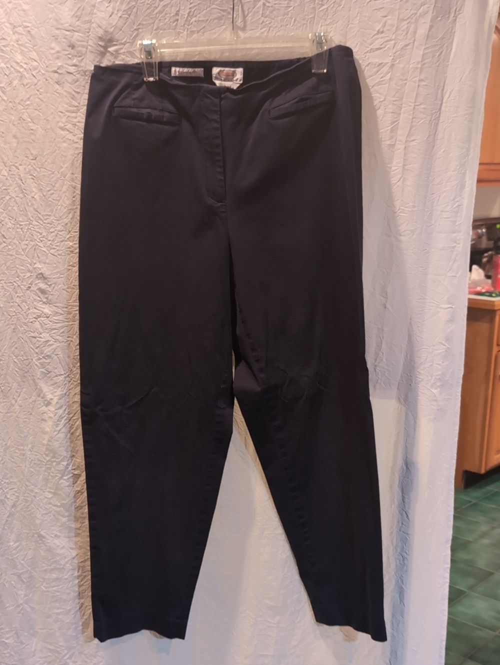Talbots Navy Stretch Classic Fit Trousers
